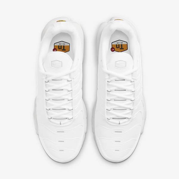 White / Platinum / White Nike Air Max Plus Women's Sneakers | NK937GNA