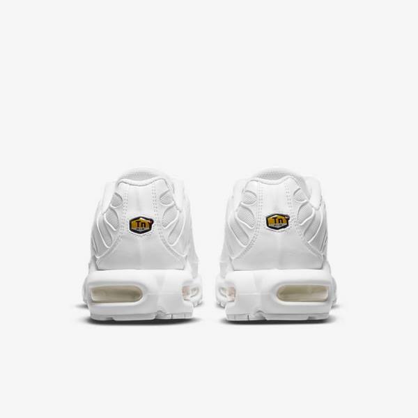 White / Platinum / White Nike Air Max Plus Women's Sneakers | NK937GNA