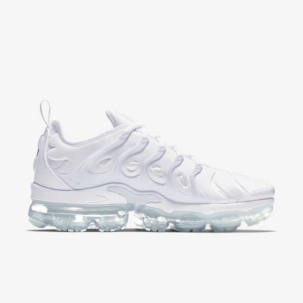 White / Platinum / White Nike Air VaporMax Plus Men's Sneakers | NK941UCM