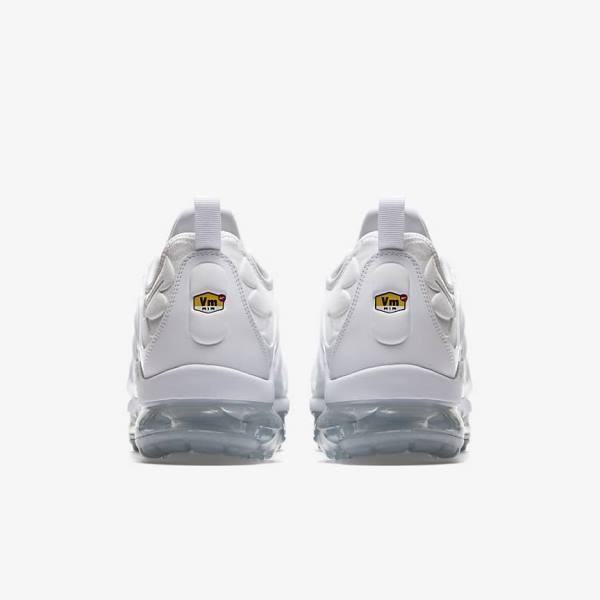 White / Platinum / White Nike Air VaporMax Plus Men's Sneakers | NK941UCM