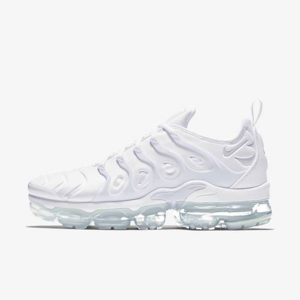 White / Platinum / White Nike Air VaporMax Plus Men\'s Sneakers | NK941UCM