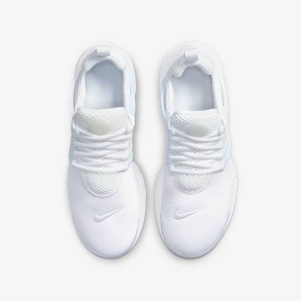 White / Platinum / White Nike Presto Older Kids' Sneakers | NK185RVJ