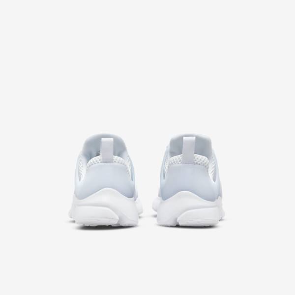 White / Platinum / White Nike Presto Older Kids' Sneakers | NK185RVJ