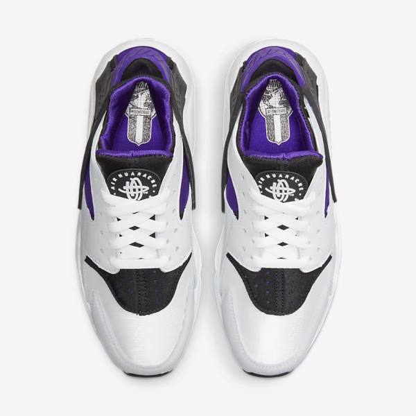 White / Purple / Black Nike Air Huarache Women's Sneakers | NK890EGA