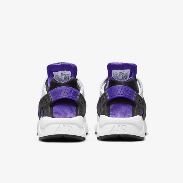 White / Purple / Black Nike Air Huarache Women's Sneakers | NK890EGA