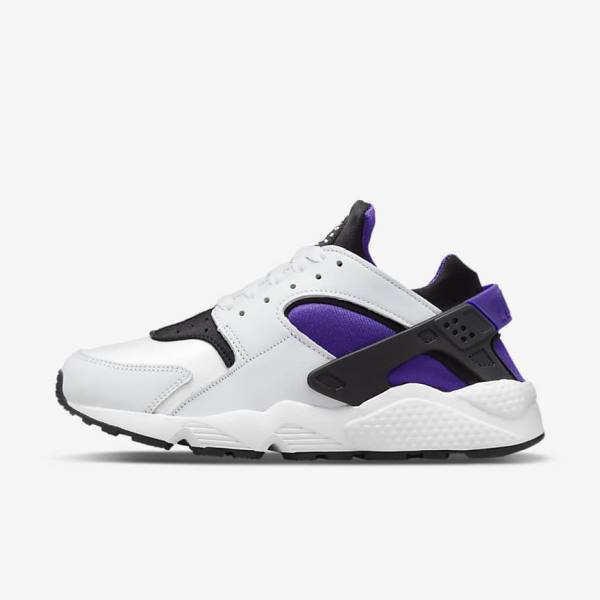 White / Purple / Black Nike Air Huarache Women\'s Sneakers | NK890EGA