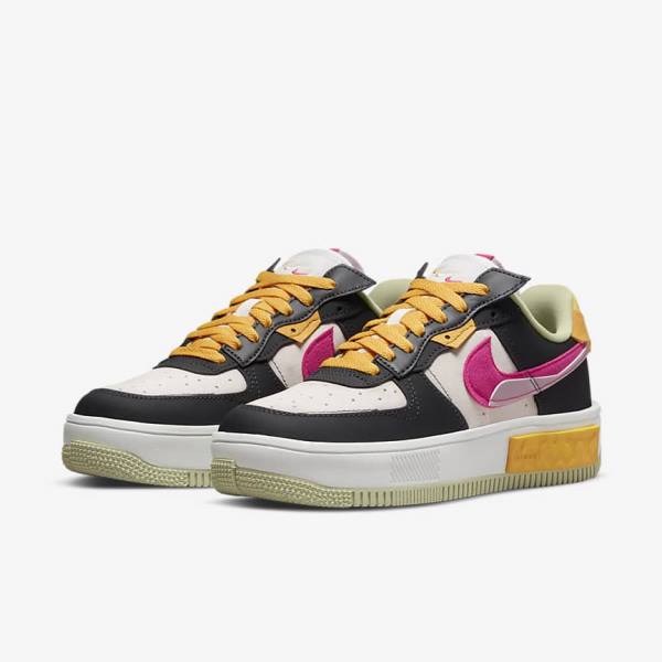 White / Purple / Pink Nike Air Force 1 Fontanka Women's Sneakers | NK145DMB