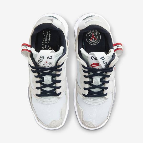 White / Red / Black / Navy Nike Jordan MA2 Paris Saint-Germain Women's Sneakers | NK496KFY