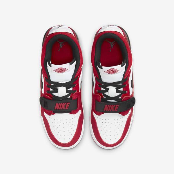 White / Red / Black Nike Air Jordan Legacy 312 Low Older Kids' Basketball Shoes | NK402SRO