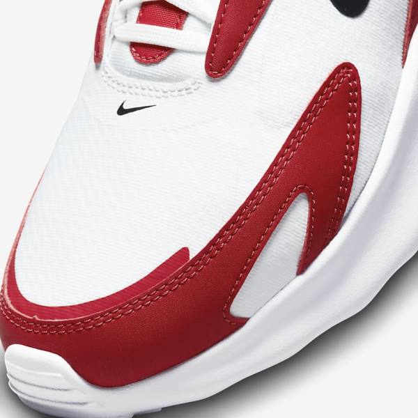 White / Red / Black Nike Air Max Bolt Men's Sneakers | NK907TQU