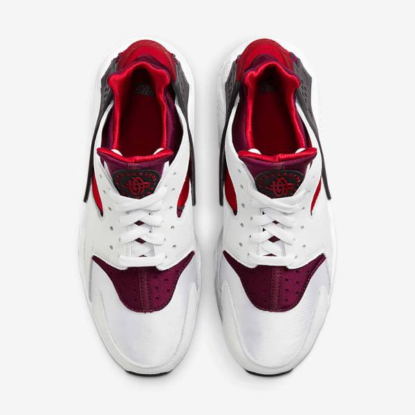 White / Red / Black / Red Nike Air Huarache Men's Sneakers | NK146SRT