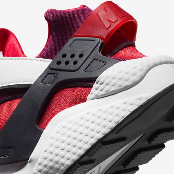 White / Red / Black / Red Nike Air Huarache Men's Sneakers | NK146SRT