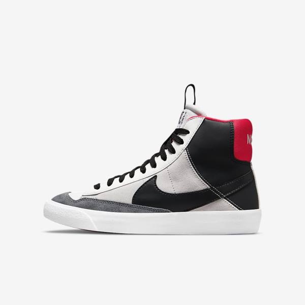 White / Red / Light Grey / Black Nike Blazer Mid 77 SE Dance Older Kids\' Sneakers | NK042CBP