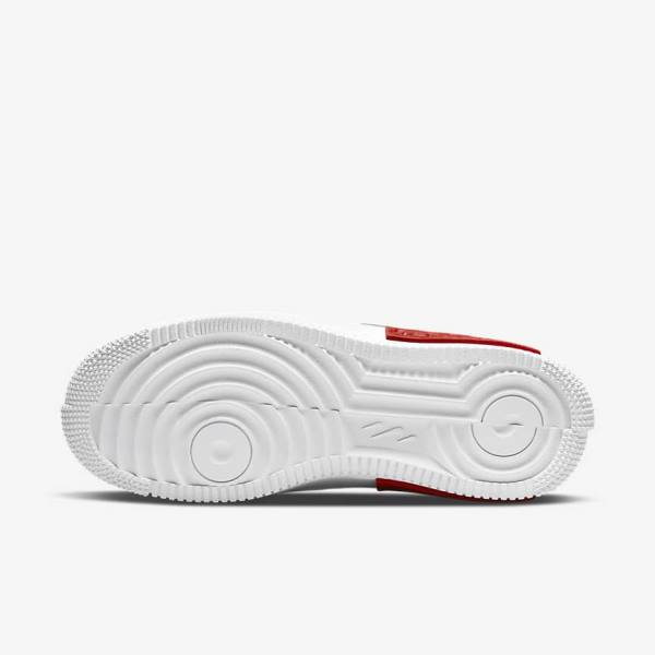 White / Red Nike Air Force 1 Fontanka Women's Sneakers | NK635JAM