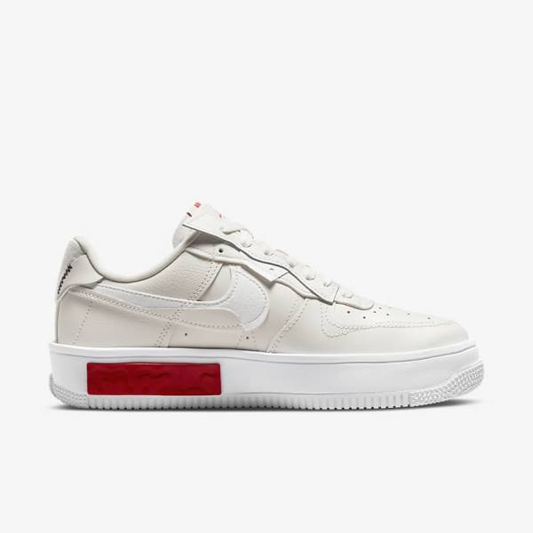 White / Red Nike Air Force 1 Fontanka Women's Sneakers | NK635JAM