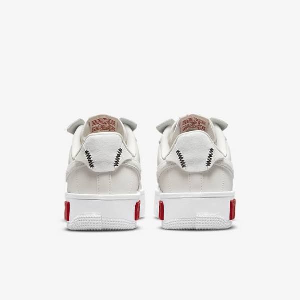 White / Red Nike Air Force 1 Fontanka Women's Sneakers | NK635JAM