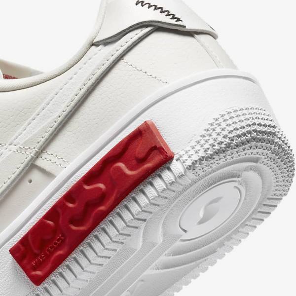 White / Red Nike Air Force 1 Fontanka Women's Sneakers | NK635JAM