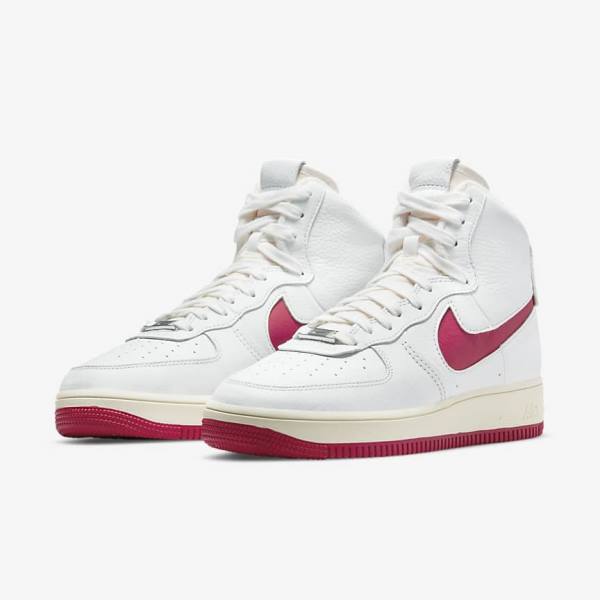 White / Red Nike Air Force 1 Sculpt Women's Sneakers | NK509QLE