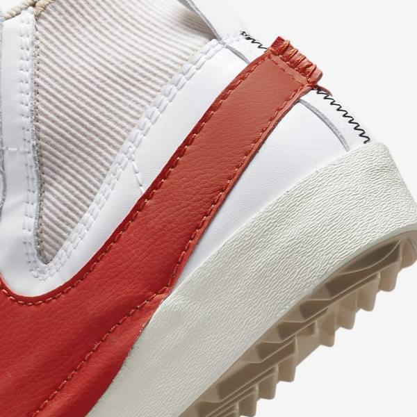 White / Red Nike Blazer Mid 77 Jumbo Men's Sneakers | NK162FKB