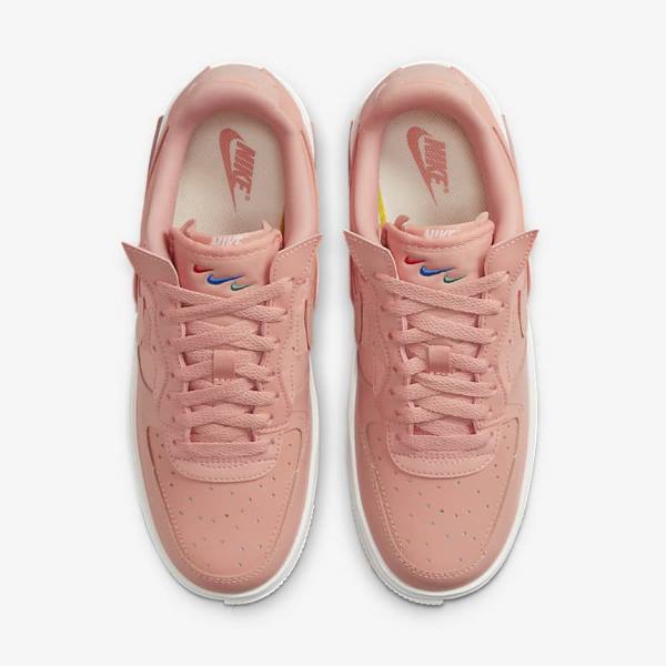 White / Red Pink / Light Nike Air Force 1 Fontanka Women's Sneakers | NK914HZV