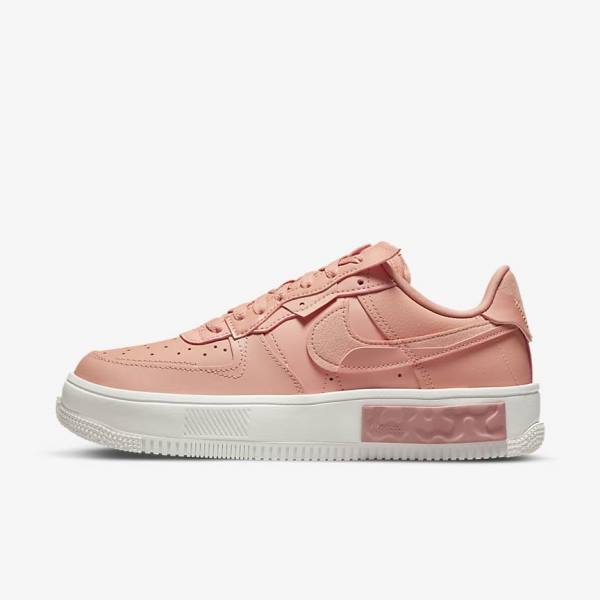 White / Red Pink / Light Nike Air Force 1 Fontanka Women\'s Sneakers | NK914HZV