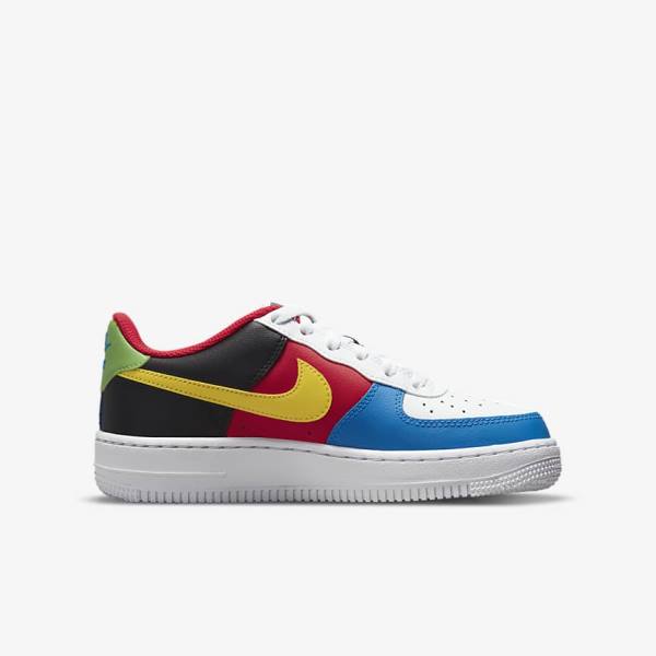 White / Red / Royal / Gold Nike Air Force 1 LV8 Older Kids' Sneakers | NK431KXZ