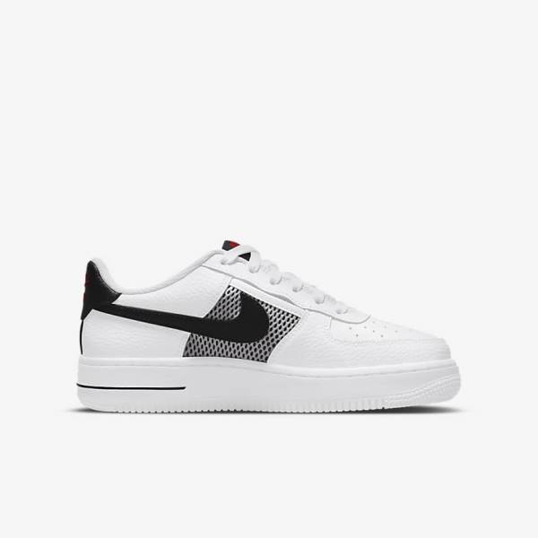 White / Red / White / Black Nike Air Force 1 LV8 Older Kids' Sneakers | NK241UVW