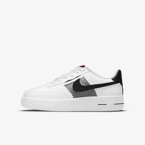 White / Red / White / Black Nike Air Force 1 LV8 Older Kids\' Sneakers | NK241UVW