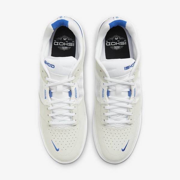 White / Royal / White Nike SB Ishod Wair Men's Skate Shoes | NK601LXE