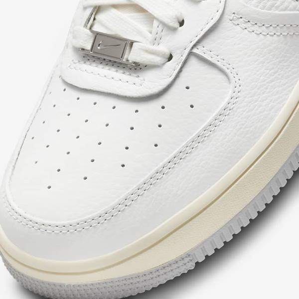 White / Silver Nike Air Force 1 Sculpt Women's Sneakers | NK089QIR