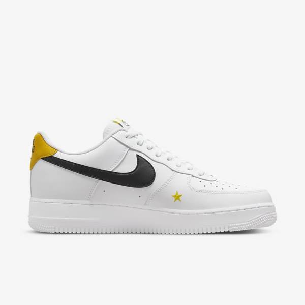 White / Yellow / Black Nike Air Force 1 07 LV8 Men's Sneakers | NK182XBP