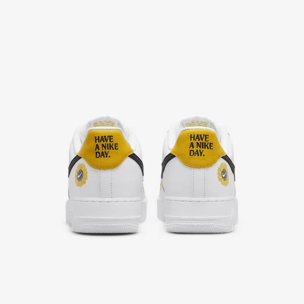 White / Yellow / Black Nike Air Force 1 07 LV8 Men's Sneakers | NK182XBP