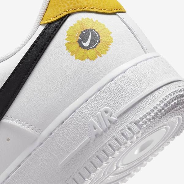 White / Yellow / Black Nike Air Force 1 07 LV8 Men's Sneakers | NK182XBP