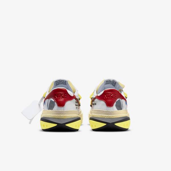 White / Yellow / Khaki / Red Nike Blazer Low 77 x Off-White™ Men's Sneakers | NK086PEW