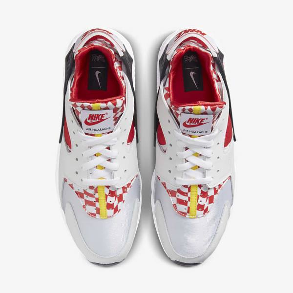 White / Yellow / Red Nike Air Huarache Premium Liverpool F.C. Men's Sneakers | NK586HRD