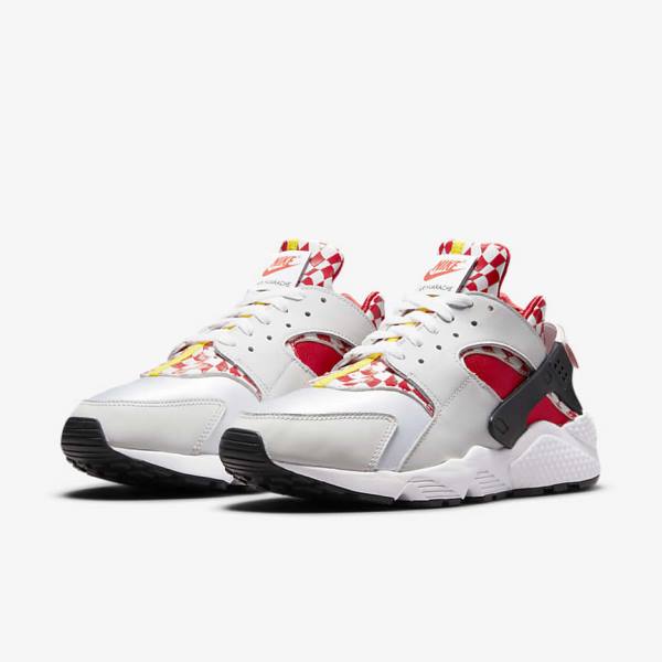 White / Yellow / Red Nike Air Huarache Premium Liverpool F.C. Men's Sneakers | NK586HRD