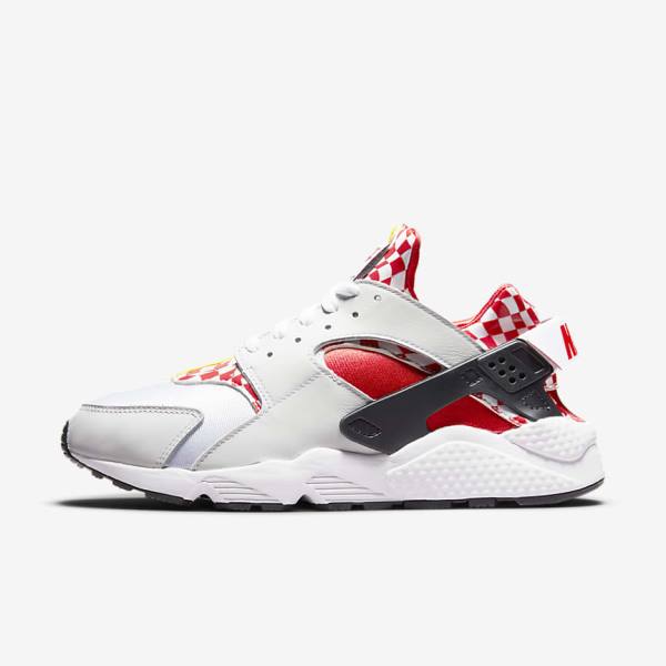 White / Yellow / Red Nike Air Huarache Premium Liverpool F.C. Men\'s Sneakers | NK586HRD