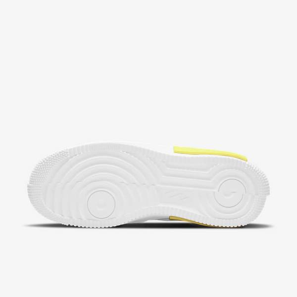 White / Yellow / White Nike Air Force 1 Fontanka Women's Sneakers | NK850RVJ