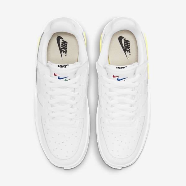 White / Yellow / White Nike Air Force 1 Fontanka Women's Sneakers | NK850RVJ