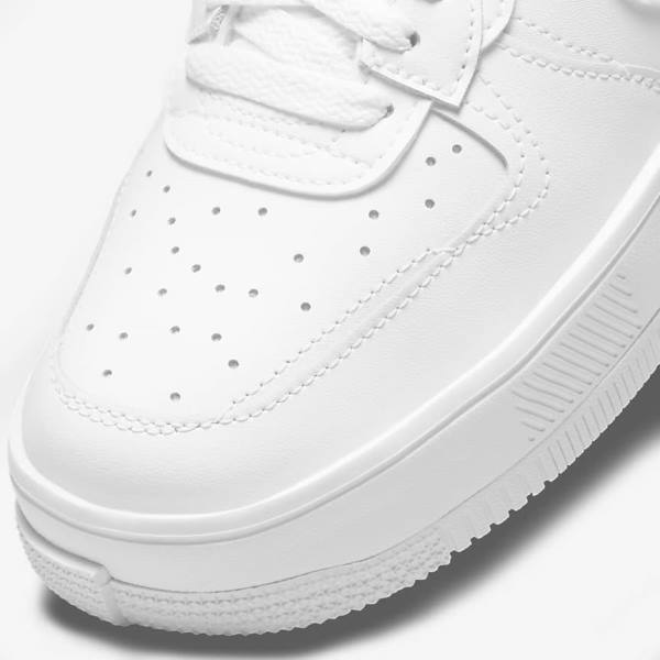 White / Yellow / White Nike Air Force 1 Fontanka Women's Sneakers | NK850RVJ