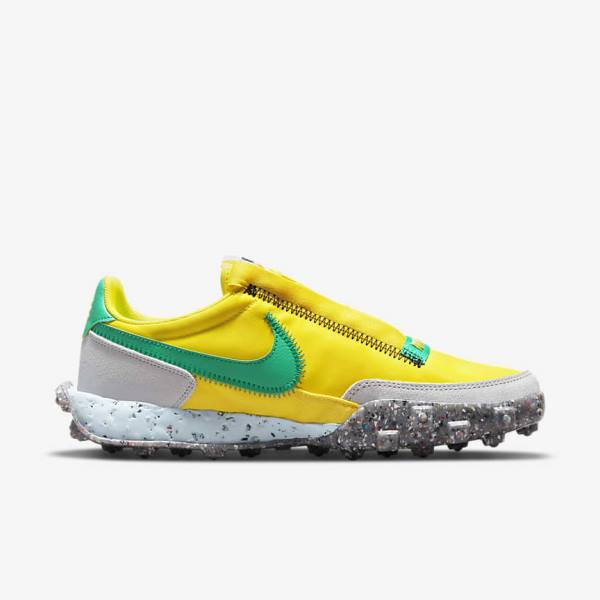 Yellow / Blue / Green Nike Waffle Racer Crater Women's Sneakers | NK925JTO