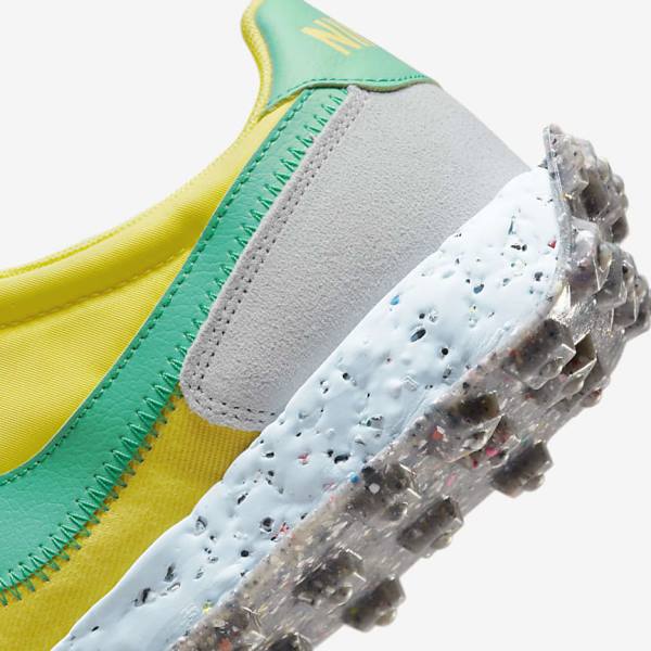 Yellow / Blue / Green Nike Waffle Racer Crater Women's Sneakers | NK925JTO