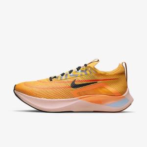 Black / Blue / White Nike Zoom Fly 4 Road Men's Running Shoes | NK321MLZ