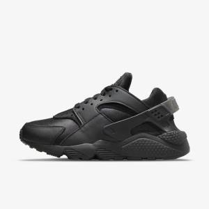 Black / Dark Grey Nike Air Huarache Women's Sneakers | NK953TAK