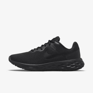 Black / Dark Grey Nike Revolution 6 Next Nature Road Women's Running Shoes | NK713FQJ