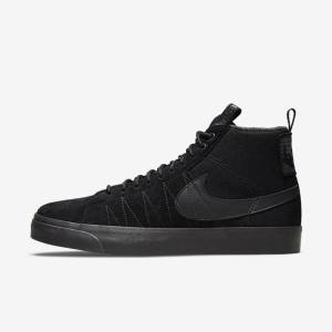 Black / Dark Grey Nike SB Zoom Blazer Mid Premium Men's Sneakers | NK103BRZ