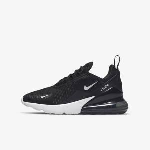 Black / Dark Grey / White Nike Air Max 270 Older Kids' Sneakers | NK947NKR