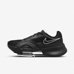 Black / Dark Grey / White Nike Air Zoom SuperRep 3 HIIT Class Women's Training Shoes | NK571LXI