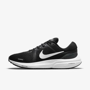 Black / Dark Grey / White Nike Air Zoom Vomero 16 Road Men's Running Shoes | NK803KDB