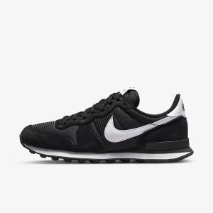 Black / Dark Grey / White Nike Internationalist Women's Sneakers | NK648FOA